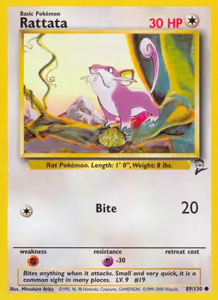 Rattata 89/130 Base Set 2