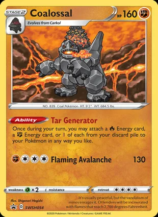 Coalossal SWSH054 Sword & Shield Promos