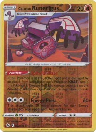 Galarian Runerigus 083/198 Chilling Reign