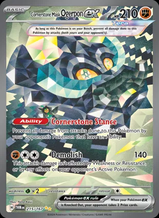 Cornerstone Mask Ogerpon ex 215/167 Twilight Masquerade