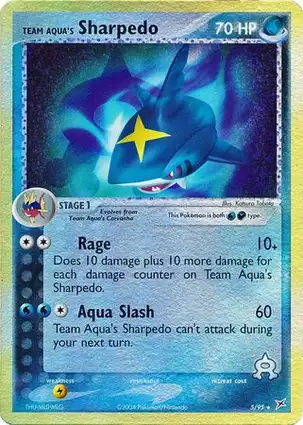 Team Aqua's Sharpedo 5/95 EX Team Magma vs Team Aqua