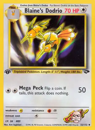 Blaine's Dodrio 32/132 Gym Challenge 1st Edition
