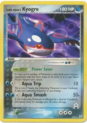 Team Aqua's Kyogre 3/95 EX Team Magma vs Team Aqua