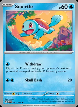 Squirtle 007/165 Scarlet & Violet 151