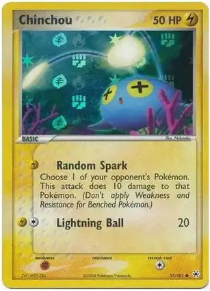 Chinchou 57/101 EX Hidden Legends