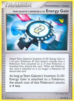 Team Galactic's Invention G-101 Energy Gain 116/127 Platinum