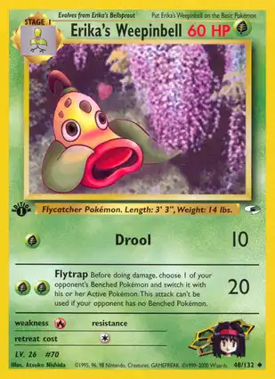 Erika's Weepinbell 48/132 Gym Heroes 1st Edition