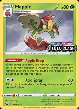 Flapple SWSH022 Sword & Shield Promos
