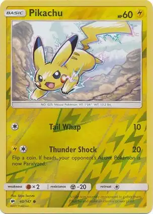 Pikachu 40/147 Burning Shadows