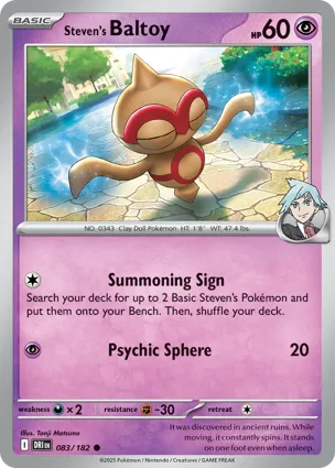 Steven's Baltoy 083/182 Destined Rivals