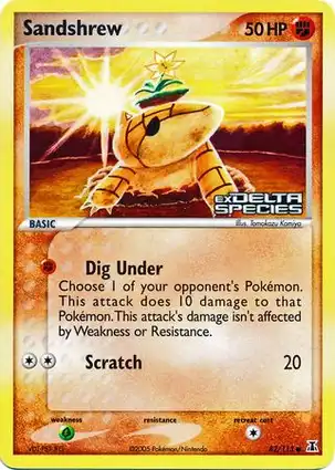Sandshrew 82/113 EX Delta Species