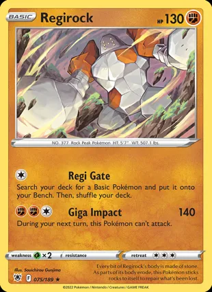 Regirock 075/189 Astral Radiance