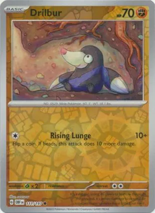 Drilbur 111/197 Obsidian Flames