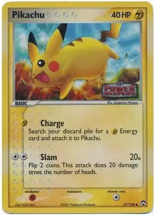 Pikachu 57/108 EX Power Keepers