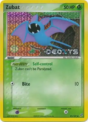 Zubat 83/107 EX Deoxys