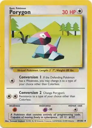 Porygon 39/102 Base Set Unlimited