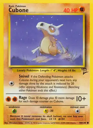 Cubone 70/130 Base Set 2