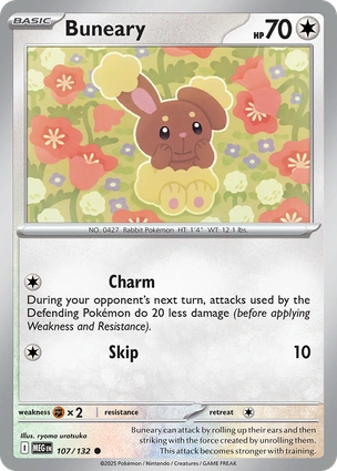 Buneary 107/132 Mega Evolution
