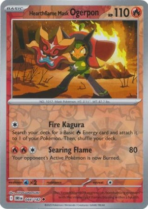 Hearthflame Mask Ogerpon 044/182 Destined Rivals