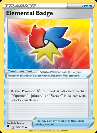 Elemental Badge 147/203 Evolving Skies