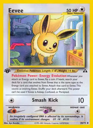Eevee 38/75 Neo Discovery 1st Edition