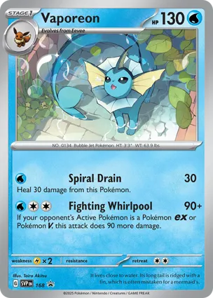 Vaporeon 168 Scarlet & Violet Promos