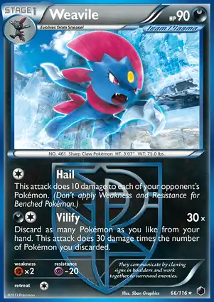 Weavile 66/116 Plasma Freeze