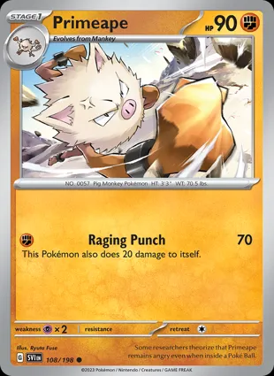 Primeape 108/198 Scarlet & Violet
