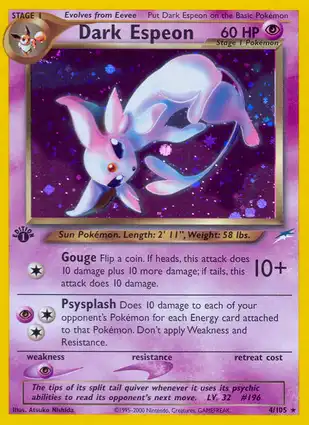Dark Espeon 4/105 Neo Destiny 1st Edition