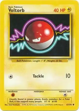 Voltorb 67/102 Base Set Unlimited