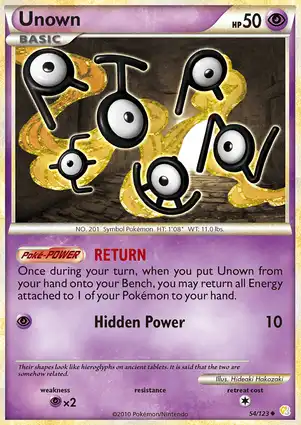 Unown 54/123 HeartGold & SoulSilver