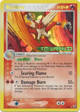 Blaziken 1/106 EX Emerald