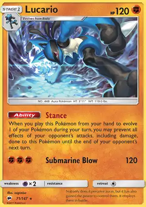 Lucario 71/147 Burning Shadows