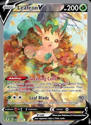 Leafeon V 167/203 Evolving Skies