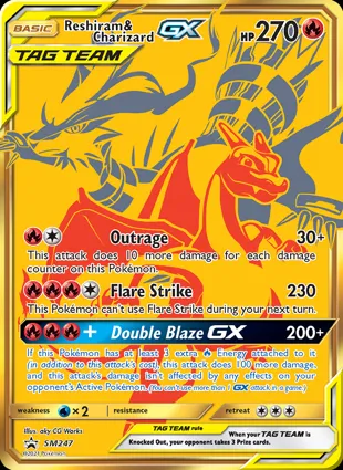 Reshiram & Charizard GX SM247 Sun & Moon Promos