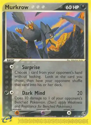 Murkrow 47/100 EX Sandstorm