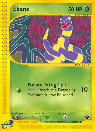 Ekans 108/165 Expedition Base Set