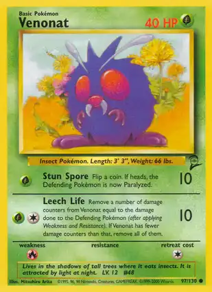Venonat 97/130 Base Set 2