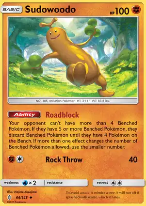 Sudowoodo 66/145 Guardians Rising