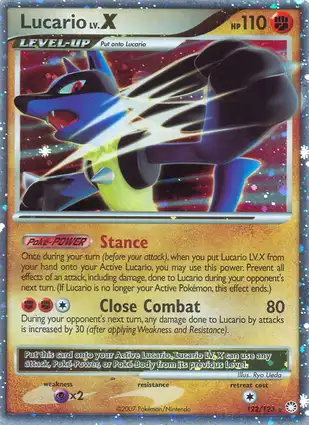 Lucario LV.X 122/123 Mysterious Treasures
