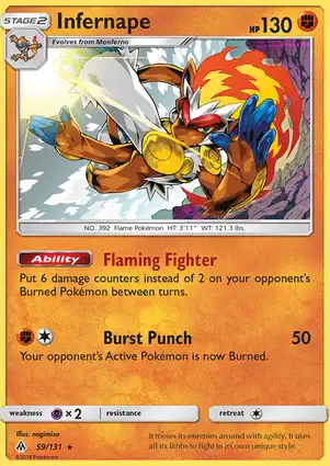 Infernape 59/131 Forbidden Light