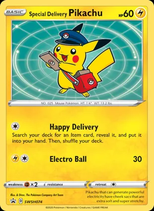Special Delivery Pikachu SWSH074 Sword & Shield Promos