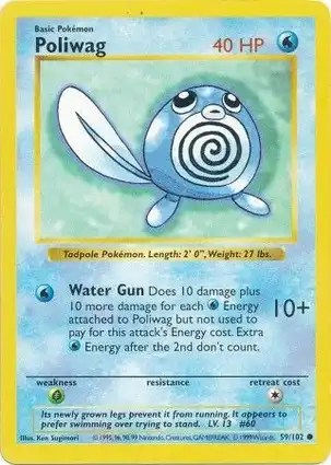 Poliwag 59/102 Base Set Shadowless