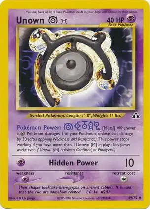 Unown [M] 49/75 Neo Discovery