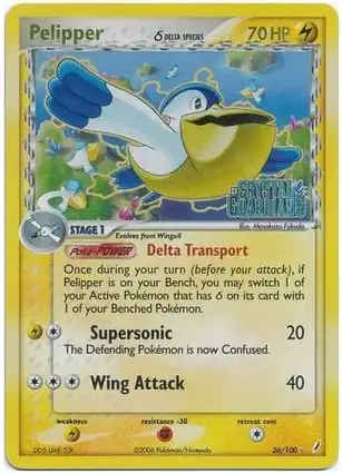 Pelipper 26/100 EX Crystal Guardians