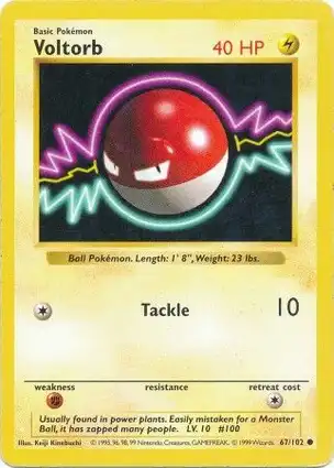 Voltorb 67/102 Base Set Shadowless