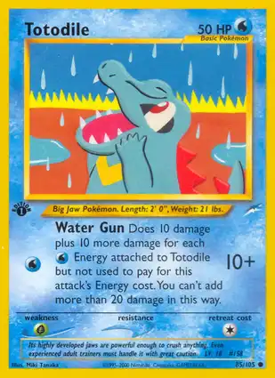 Totodile 85/105 Neo Destiny 1st Edition
