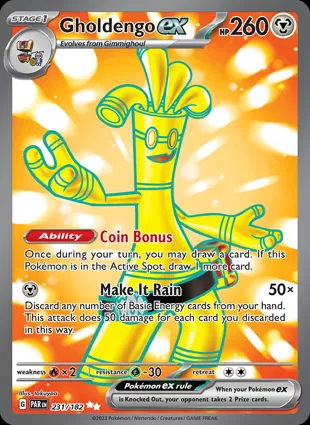 Gholdengo ex 231/182 Paradox Rift