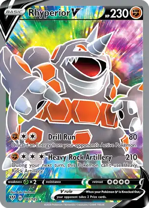 Rhyperior V 181/189 Darkness Ablaze