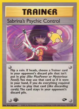 Sabrina's Psychic Control 121/132 Gym Challenge 1st Edition